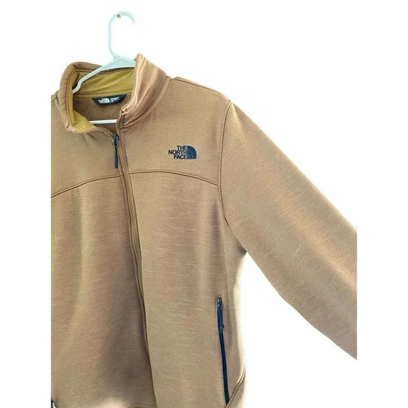 The North Face Men’s Beige Long Sleeve Full Zipped Fleece Sweatshirt Size L - Picture 4 of 5